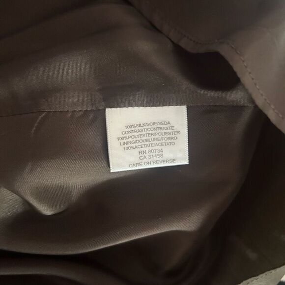 BCBG Maxazria Brown Halter Silk Bow Wrap Midi Dress 8 - Picture 7 of 7